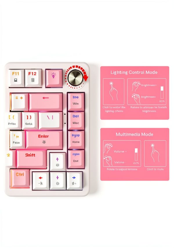 Womier VK75 75 Mechanical Keyboard Pink Hotswap RGB Gaming-6