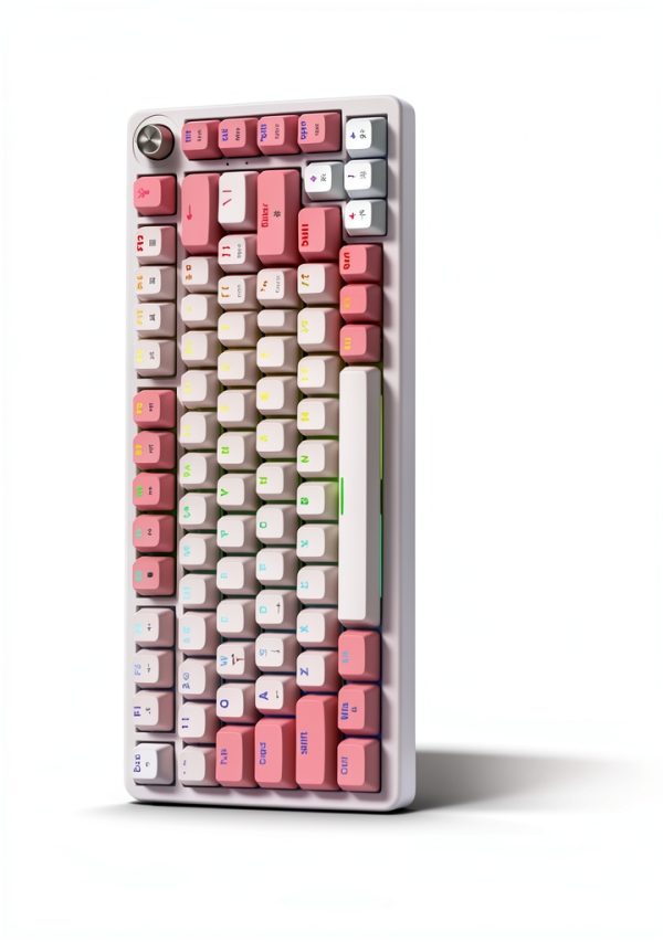 Womier VK75 75 Mechanical Keyboard Pink Hotswap RGB Gaming-1