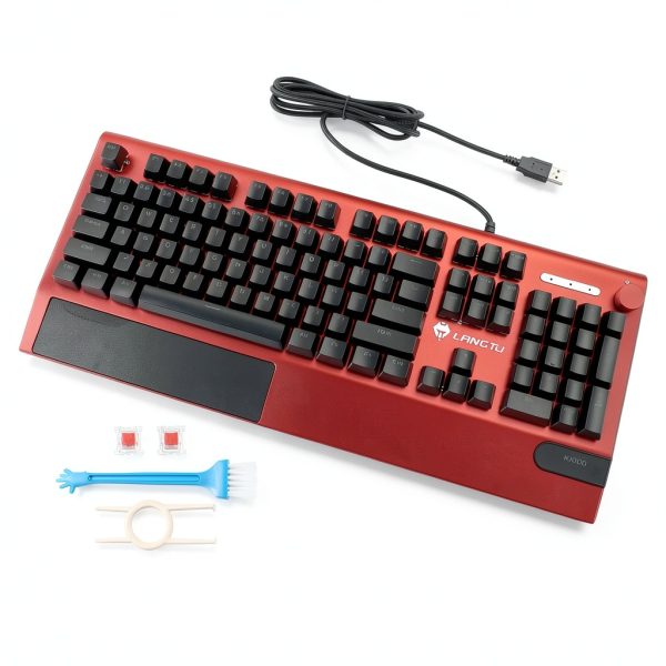Topteng K1000 Hot Swappable Mechanical Keyboard Gaming Red-1