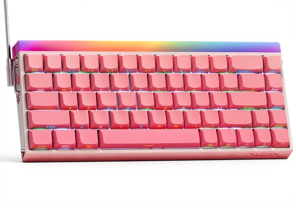 Installing AULA Hero68 HE Gaming Keyboard Hall Effect Mag Switches RGB on a wooden desk
