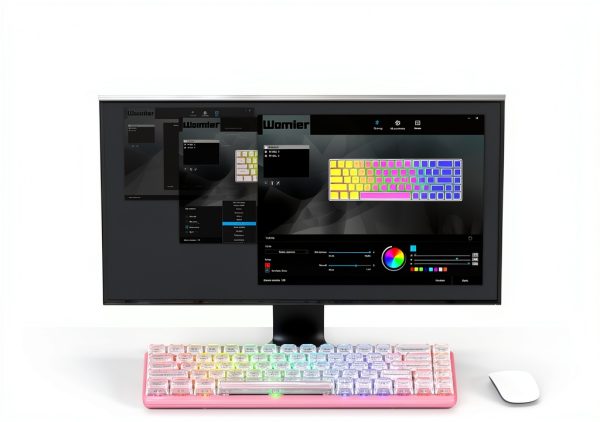Womier WK68 Creamy Mechanical Gaming Keyboard Pink-5