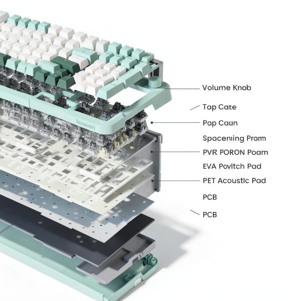 Redragon K742 Wireless Mechanical Keyboard Knob Gaming-5