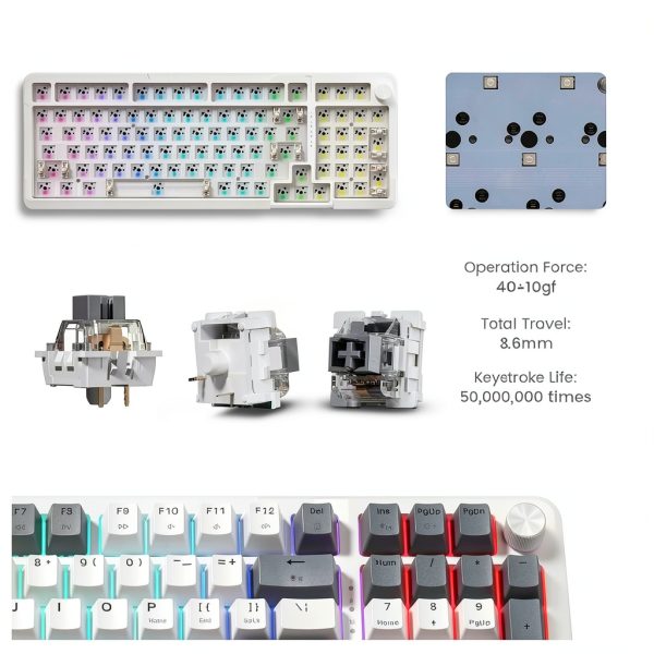 Redragon K742 Wireless Mechanical Keyboard with Knob Gaming-3