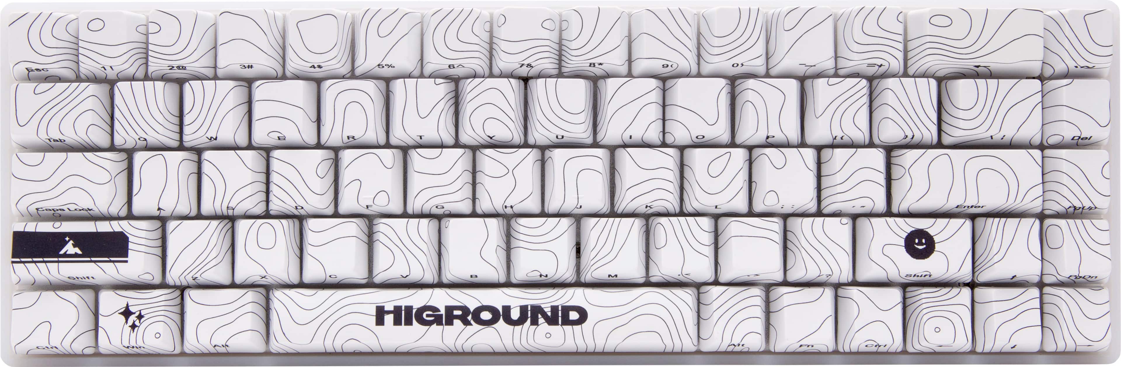 Higround Basecamp 65+ keyboard on a gaming desk with RGB lighting
