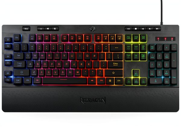 REDRAGON Shiva RGB Gaming Keyboard Mechanical Feel Membrane-0