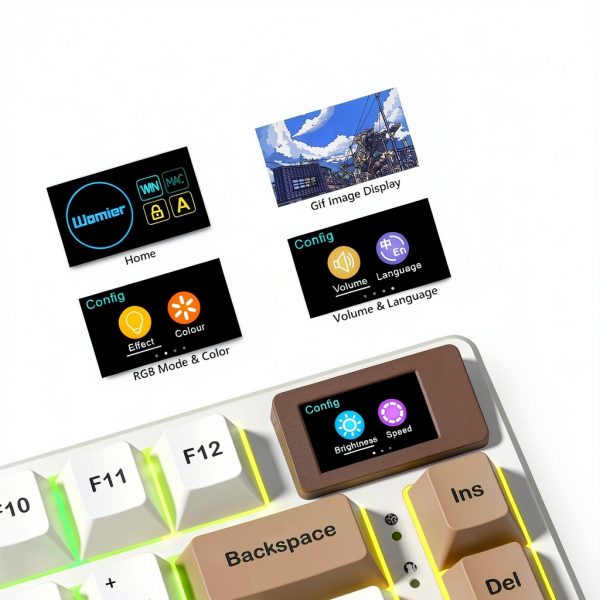 Womier S K80 75% Wired Keyboard Color Display Mechanical-2