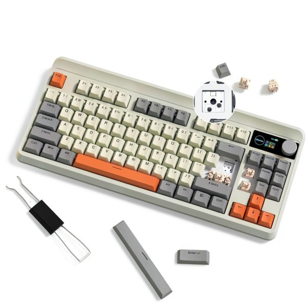 Womier M87 Pro Wireless Mechanical Keyboard OLED Knob Gaming-1