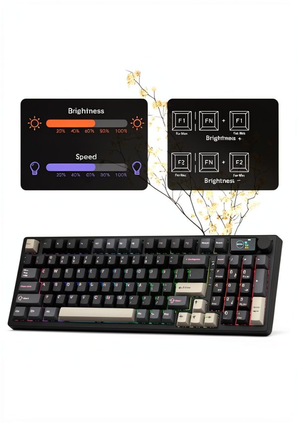 Womier M98 Wireless Mechanical Keyboard RGB Backlight Knob-6