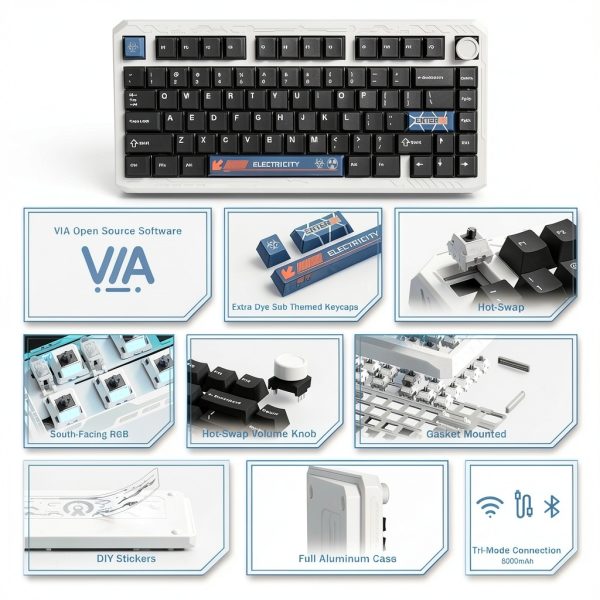 Womier ERA75 75% Wireless Mechanical Gaming Keyboard-1