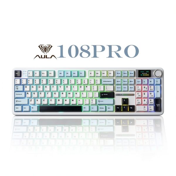AULA F108 Pro Mechanical Gaming Keyboard Hot Swappable RGB-0