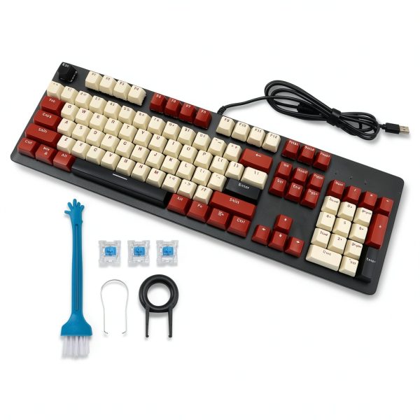 Topteng 104 Key Hot Swappable Mechanical Keyboard RGB Gaming-1