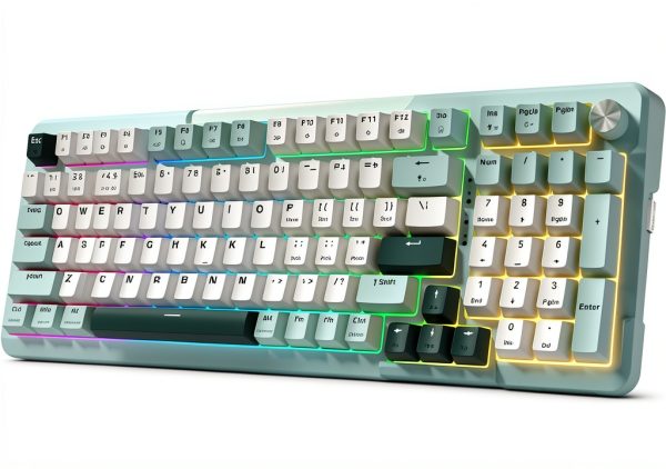 Redragon K742 Wireless Mechanical Keyboard Knob Gaming-0