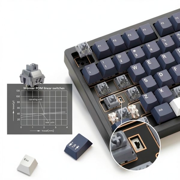 Womier RD75 Pro 75% Wireless Gaming Keyboard Aluminum Custom-4