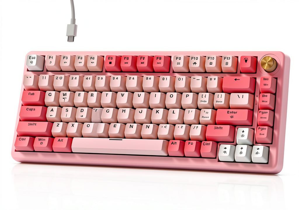 Womier VK75 keyboard on a clean desk setup