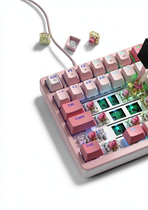Womier VK75 75 Mechanical Keyboard Pink Hotswap RGB Gaming-3