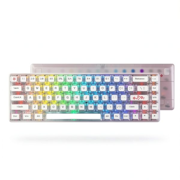 Womier WK68 Creamy Mechanical Gaming Keyboard Pink-3