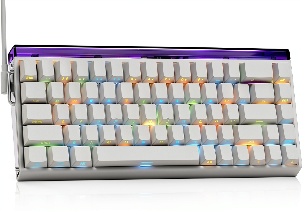 AULA Hero68 HE gaming keyboard in Pink color on a gaming desk