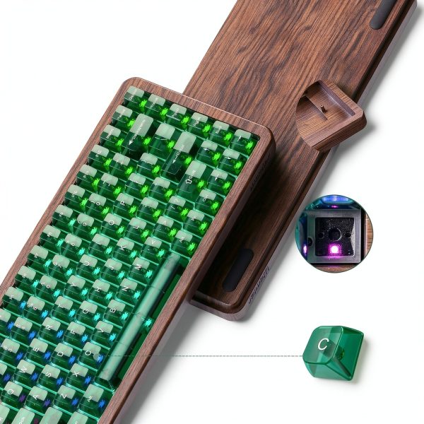 Womier WD75 V2 Wood Mechanical Keyboard Wireless Gaming-4