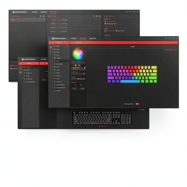 CyberPowerPC CK60 60% RGB Mechanical Gaming Keyboard Black-6