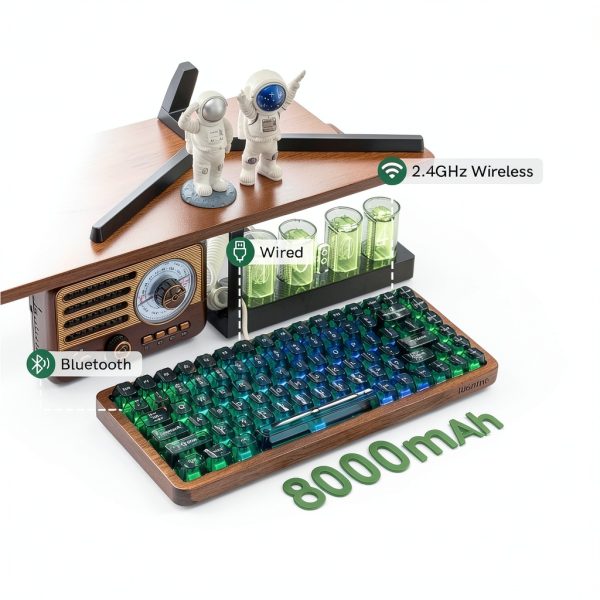 Womier WD75 V2 Wood Mechanical Keyboard Wireless Gaming-3