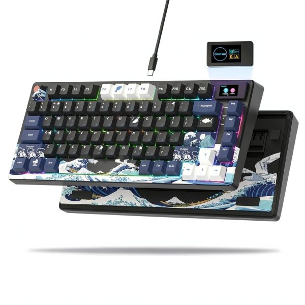 Womier S K80 75 Mechanical Keyboard RGB Multimedia Screen-0