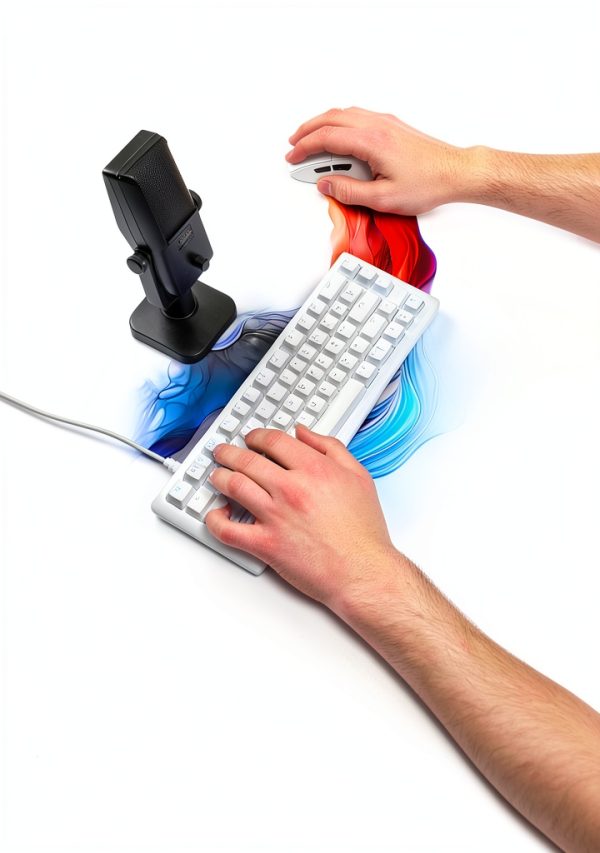CHERRY Mechanical Gaming Keyboard WH White 65% Hot-Swappable-1