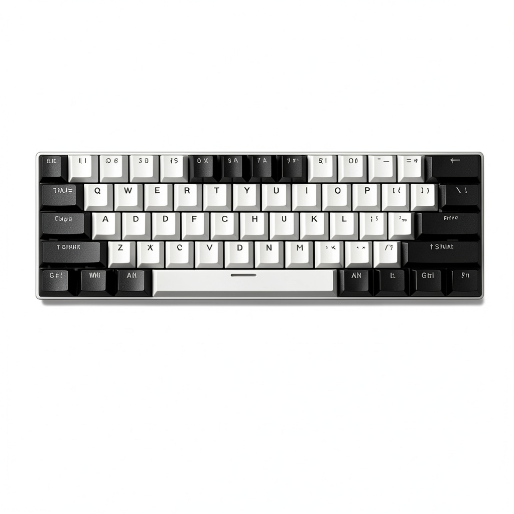 Loheer 60% mechanical keyboard on a gaming desk