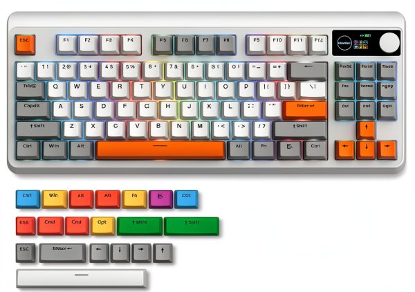 Womier M87 Pro Wireless Mechanical Keyboard OLED Knob Gaming-0