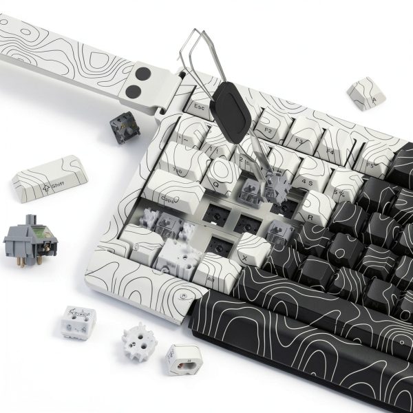 Womier Q75 Wireless Mechanical Gaming Keyboard Topographic-3