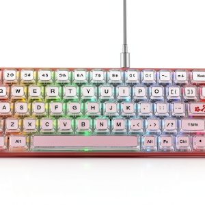 Womier WK68 Creamy Mechanical Gaming Keyboard Pink-0