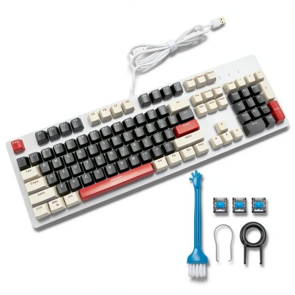 Topteng Hot Swappable Mechanical Keyboard Black RGB for-2