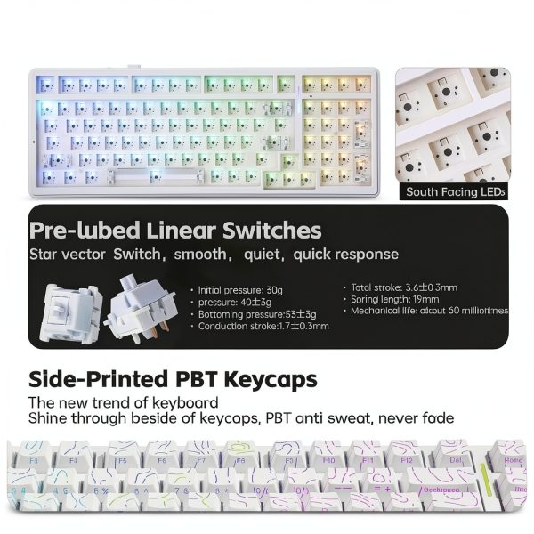 AULA F99 Wireless Mechanical Gaming Keyboard Black-5
