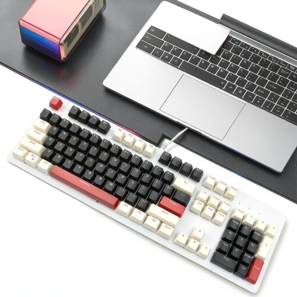 Topteng Hot Swappable Mechanical Keyboard Black RGB for-4