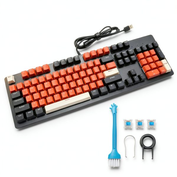 Hot Swappable Keyboard Topteng 104 RGB Black-2