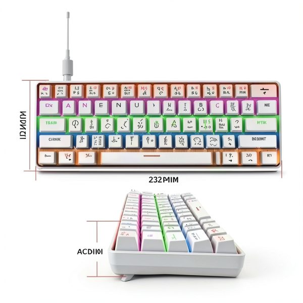 SKRAN 60% Mechanical Keyboard Compact RGB USB C-2