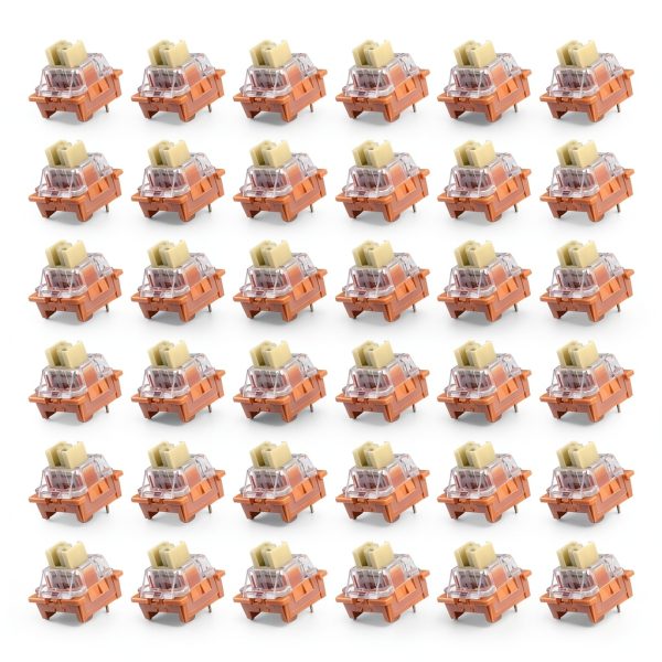 Gateron Light Brown 70gf 3‑Pin Mechanical Keyboard Switches 36Pcs-0