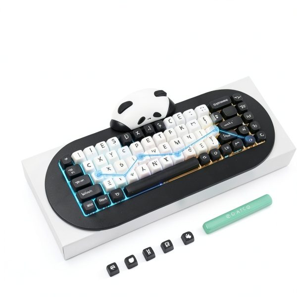 Wikistore Panda Wireless Gaming Keyboard Black PBT-2