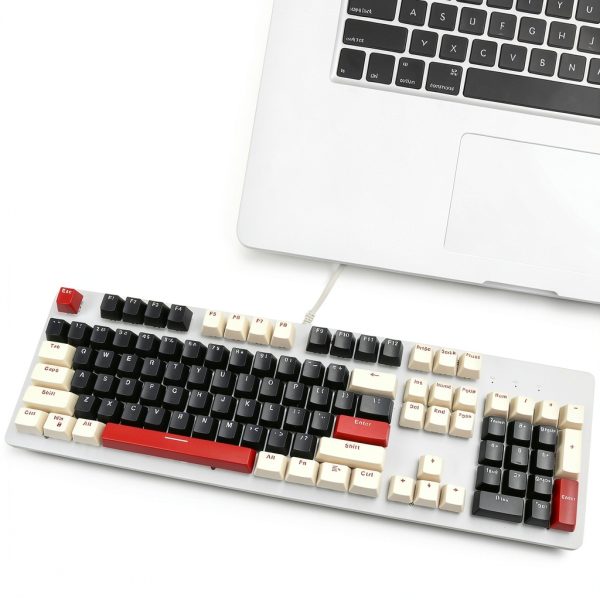 Topteng Hot Swappable Mechanical Keyboard Black RGB for-6