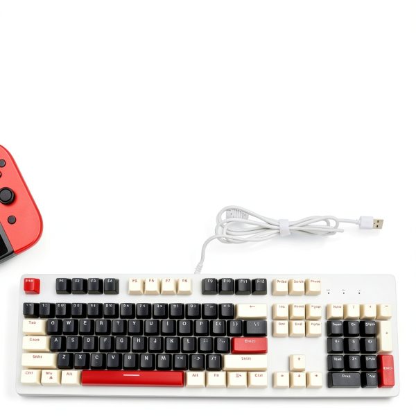 Topteng Hot Swappable Mechanical Keyboard Black RGB for-9