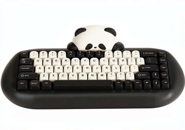 Wikistore Panda Wireless Gaming Keyboard Black PBT-0