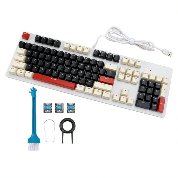 Topteng Hot Swappable Mechanical Keyboard Black RGB for-1