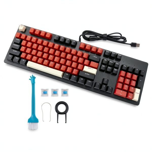 Hot Swappable Keyboard Topteng 104 RGB Black-1