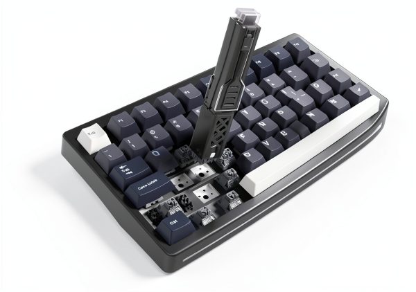 MT75 Wireless Mechanical Keyboard Womier 75% Layout Volume Knob Black-3