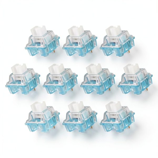 Blue 55gf 3-Pin Mechanical Keyboard Switches 10 Pack – Smooth Tactile-0