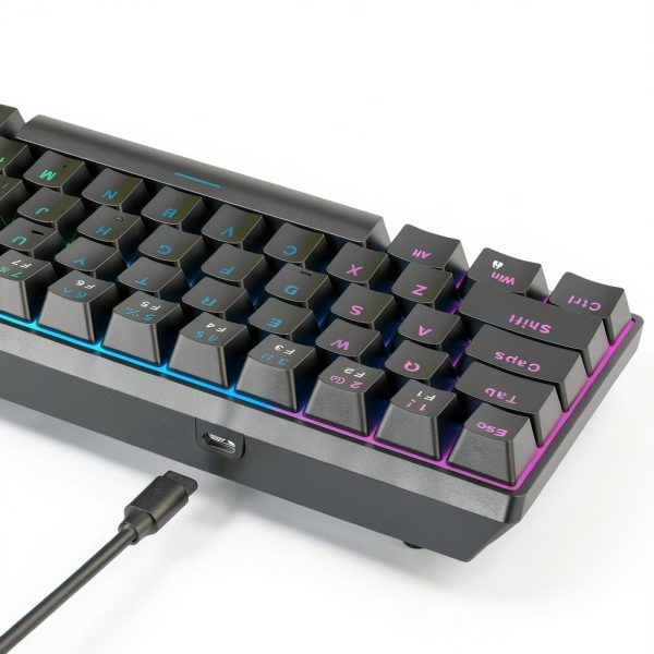 Loheer 60% Mechanical Gaming Keyboard Blue Switches RGB Lighting-2