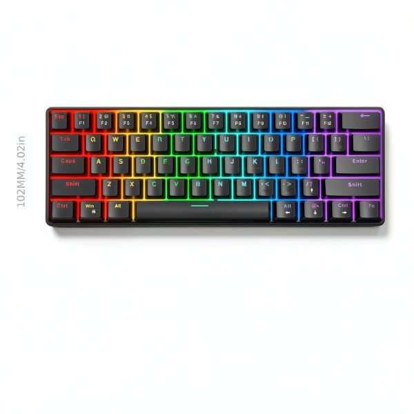 Loheer 60% Mechanical Gaming Keyboard Blue Switches RGB Lighting-4