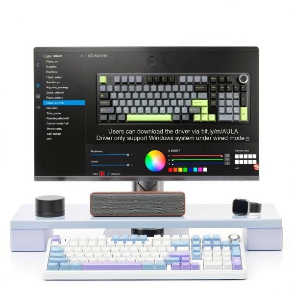 AULA F99 Pro Wireless Gaming Keyboard with RGB and Hot Swappable Black-5