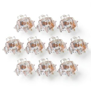 Kailh 10Pcs 3‑Pin 40gf Clear Linear Switches for Hot‑Swap Keyboards-0