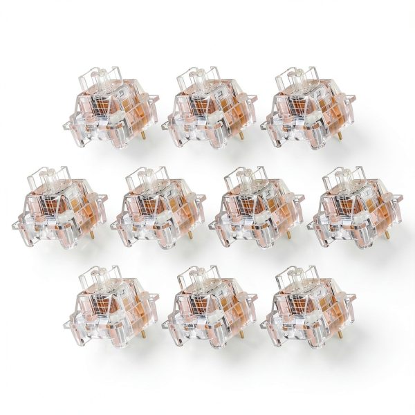 Kailh 10Pcs 3‑Pin 40gf Clear Linear Switches for Hot‑Swap Keyboards-0