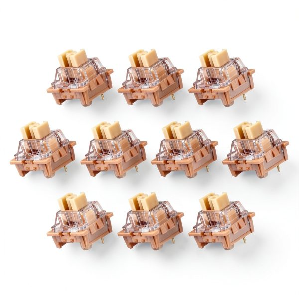 Keyboard Switches KeyPro 10 Pack Brown Tactile 45gf 3‑Pin-0